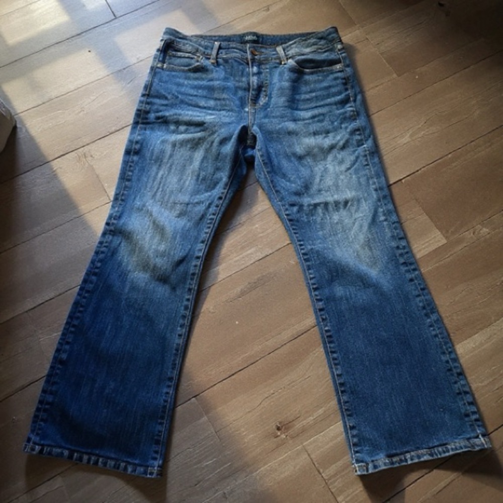 Aeropostale Women's Mid-Rise Boot Cut Jeans - Blue
